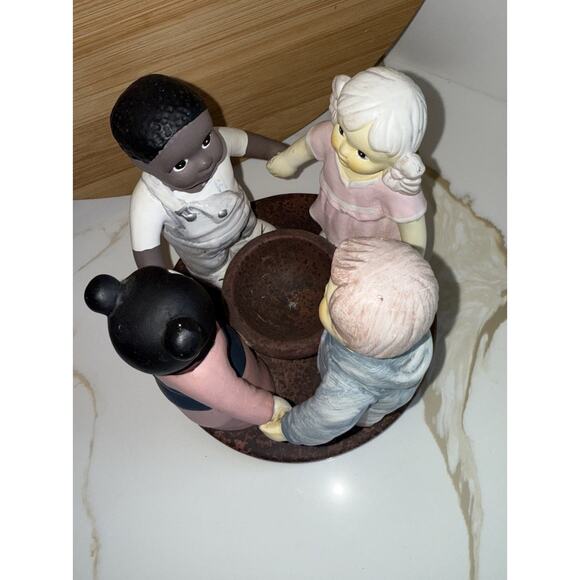 Vintage Penco 1999 Children Of The World Ceramic Painted Votive Candle Holder - Picture 3 of 8